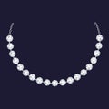 Diamond necklace icon, realistic style Royalty Free Stock Photo