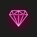 diamond neon style icon. Simple thin line, outline vector of web icons for ui and ux, website or mobile application