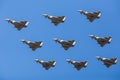 Diamond nine formation of Typhoons Royalty Free Stock Photo