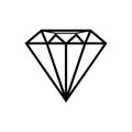 Diamond outline icon. Symbol, logo illustration for mobile concept and web design.