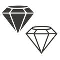 Diamond outline icons set vector design illustration