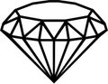 Diamond outline vector