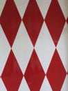 diamond patten painte on a wooden door