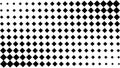 The diamond pattern halftones on white background Royalty Free Stock Photo