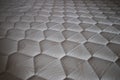 A diamond pattern on a orthopedic mattress close-up. Mattress fabric close up Royalty Free Stock Photo