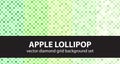 Diamond pattern set Apple Lollipop. Vector seamless geometric ba Royalty Free Stock Photo