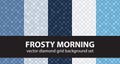 Diamond pattern set Frosty Morning. Vector seamless geometric ba Royalty Free Stock Photo