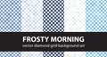 Diamond pattern set Frosty Morning. Vector seamless geometric ba Royalty Free Stock Photo