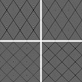 Diamond patterns set. Seamless textures. Royalty Free Stock Photo