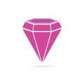 Diamond pink crystal vector