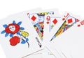 Play cards isolated on white Royalty Free Stock Photo