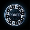 Diamond poker chip