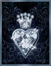 Diamond Poker hearts royal card Royalty Free Stock Photo