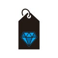Diamond price tag logo icon Royalty Free Stock Photo