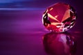 Diamond in purple light Royalty Free Stock Photo