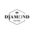 Diamond rhyme badge design with microphone