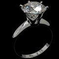 Diamond Ring Black Royalty Free Stock Photo