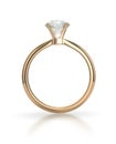 Diamond ring with clipping path Royalty Free Stock Photo