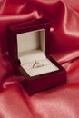 Diamond ring in elegant box Royalty Free Stock Photo