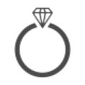 Diamond Ring Halftone Dotted Icon