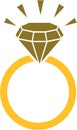 Diamond ring icon Royalty Free Stock Photo