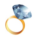 Diamond ring illustration Royalty Free Stock Photo