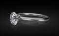 Diamond ring isolated on black background. 3D render