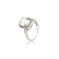 Diamond ring isolated on white. Royalty Free Stock Photo