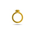 Diamond ring logo vector icon illustration Royalty Free Stock Photo