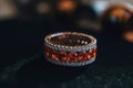 Diamond ring red stone. Generate Ai Royalty Free Stock Photo