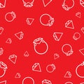 Diamond ring seamless pattern