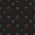 Diamond ring seamless pattern