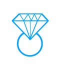 Diamond ring vector illustration