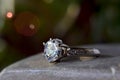 Diamond ring Is a wedding ring Luxurious and expensive Laid on the ground Royalty Free Stock Photo