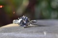 Diamond ring Is a wedding ring Luxurious and expensive Laid on the ground Royalty Free Stock Photo