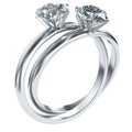 Diamond rings intertwined Royalty Free Stock Photo