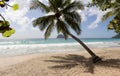The Diamond rock and Caribbean beach , Martinique island Royalty Free Stock Photo