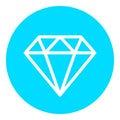 Diamond round vector icon Royalty Free Stock Photo