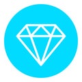 Diamond round vector icon Royalty Free Stock Photo