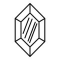 Diamond ruby icon, outline style