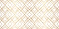 Diamond seamless pattern. Repeated gold fancy background. Modern art deco texture. Repeating gatsby patern for design prints. Repe Royalty Free Stock Photo