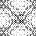 Diamond seamless pattern. Repeating geometric texture. Black geometry arts deco on white background. Repeated abstract modern desi Royalty Free Stock Photo