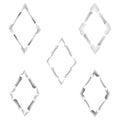 Diamond set icon. Shaded vector pattern. Gray tone shape. White background display Royalty Free Stock Photo