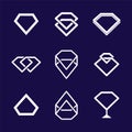 Diamond set Logo element. Corporate branding identity design template. diamond design collection. Vector illustration