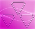 Diamond Shape Figures Abstract on PinkGradient Background Royalty Free Stock Photo