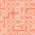 Diamond shape inside flower symmetry seamless pattern