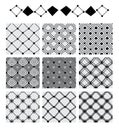 Diamond shape line symmetry set seamless pattern Royalty Free Stock Photo