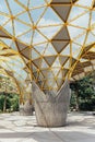 Diamond shape roof top detail of Garden pavilion in Kuala Lumpur`s Perdana Botanical Gardens in Jalan Tembusu, Malaysia Royalty Free Stock Photo