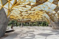 Diamond shape roof top detail of Garden pavilion in Kuala Lumpur`s Perdana Botanical Gardens in Jalan Tembusu, Malaysia Royalty Free Stock Photo