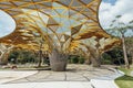 Diamond shape roof top detail of Garden pavilion in Kuala Lumpur`s Perdana Botanical Gardens in Jalan Tembusu, Malaysia Royalty Free Stock Photo